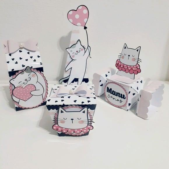 Kit Caixinhas Gatinhas (40 Itens)