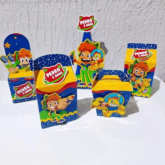 Kit Caixinhas Personalizadas - Gato Galáctico (50 Itens )