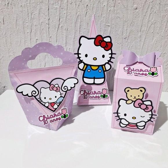 Kit Hello Kitty - Rosa e Lilás Candy - 30 Itens