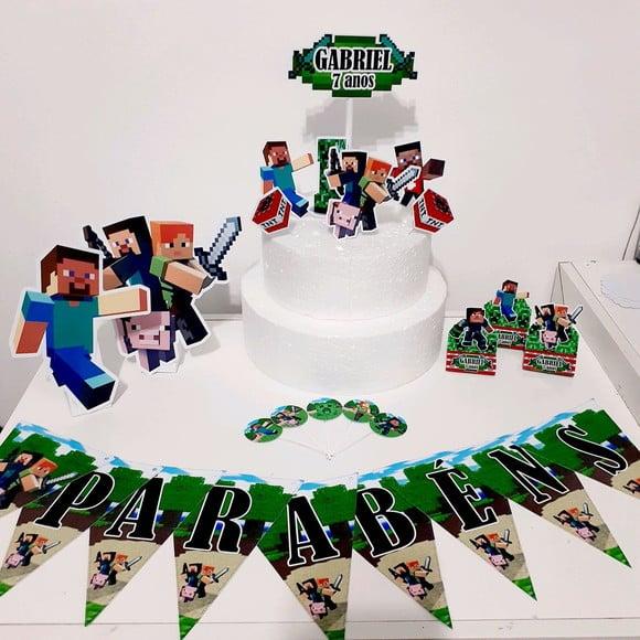 Kit Minecraft- Festa em Casa (32 Itens)