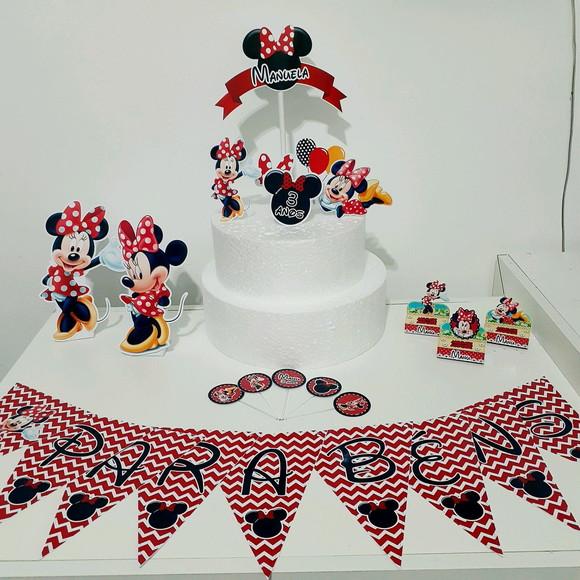 Kit Minnie - Festa em Casa (32 Itens)