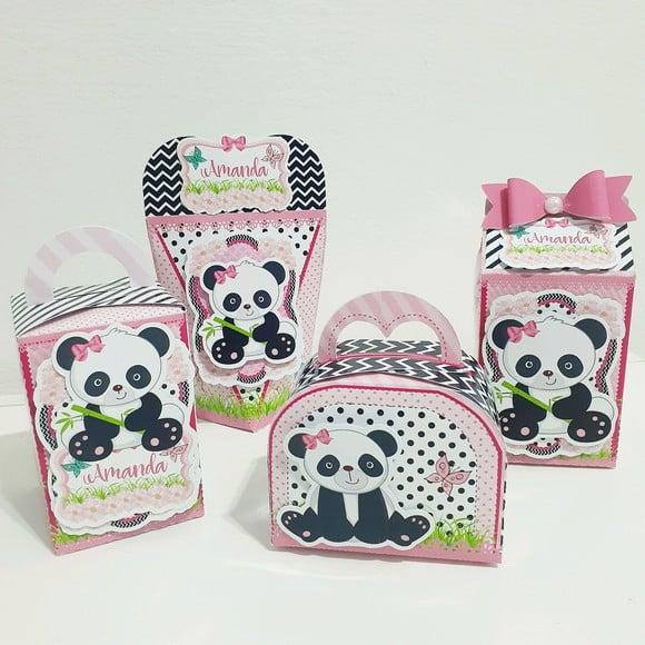 Kit Panda Rosa (40 Itens)