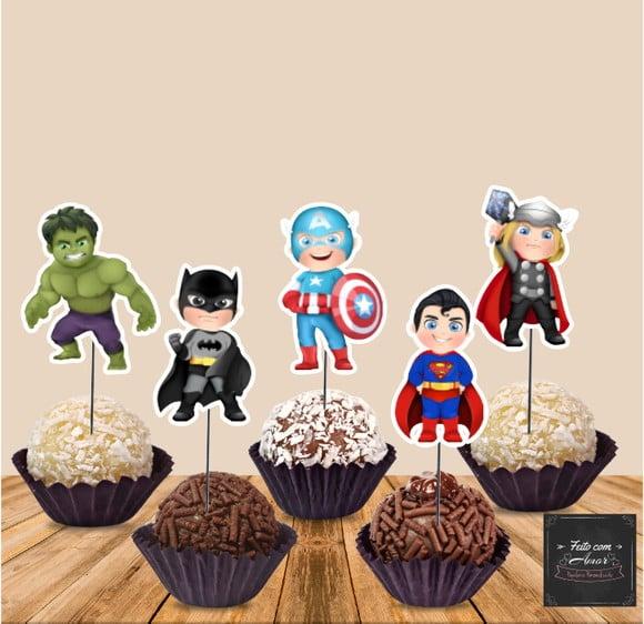 Tag para Docinho - Super Heróis Cute