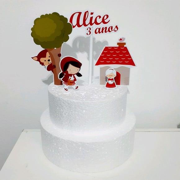 Topo de Bolo - Chapeuzinho Vermelho