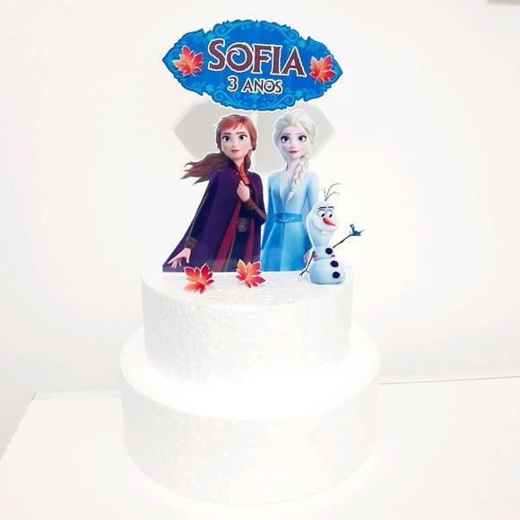 Topo de Bolo - Frozen 2