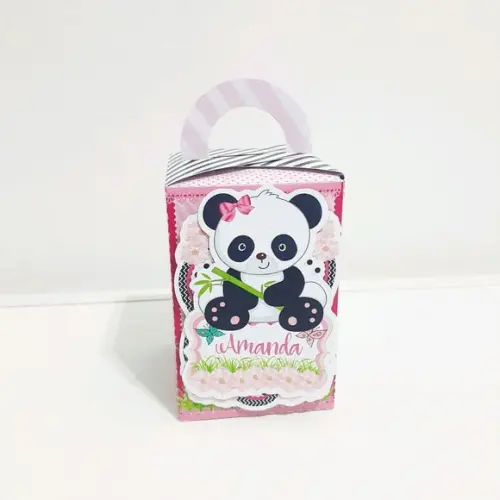 1caixa com Alça- Panda Rosa
