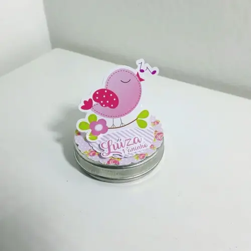 Aplique 3d para Latinha- Jardim Encantado