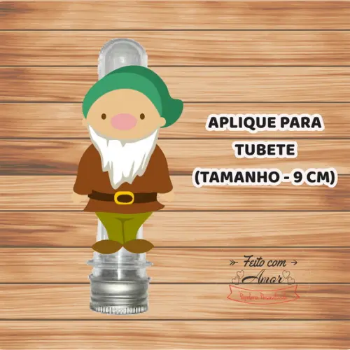APLIQUE PRA TUBETE - 7 ANÕES CUTE