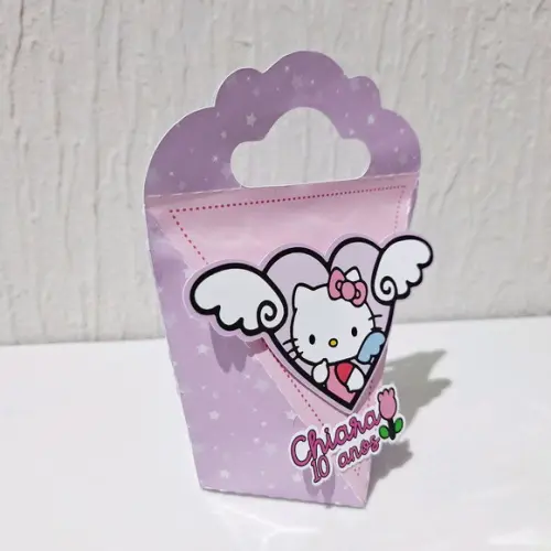 Caixa com Alça - Hello Kitty - Rosa e Lilás Candy