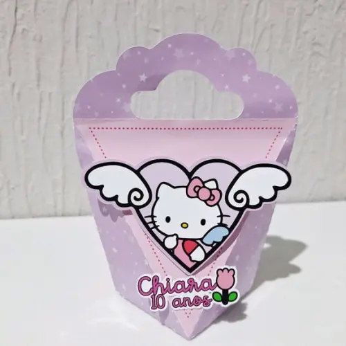 Caixa com Alça - Hello Kitty - Rosa e Lilás Candy