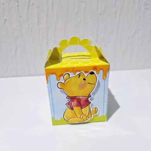 Caixa com Alça - Ursinho Pooh Aquarela