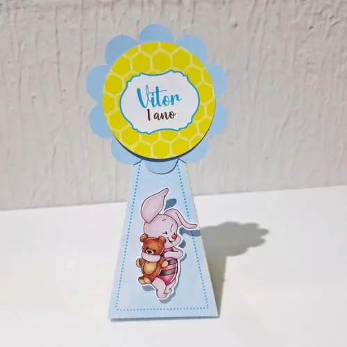Caixa Cone - Ursinho Pooh Aquarela
