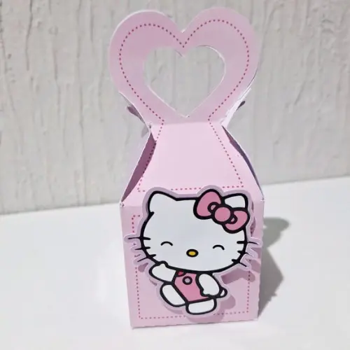 Caixa Coração - Hello Kitty - Rosa e Lilás Candy