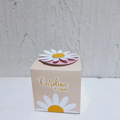 Caixa Cubo - Margaridas