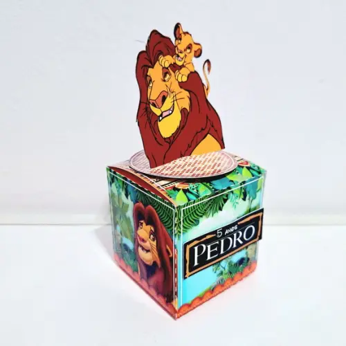 Caixa Cubo - Rei Leão