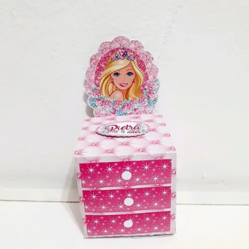 Caixa Cubo (penteadeira)- Barbie