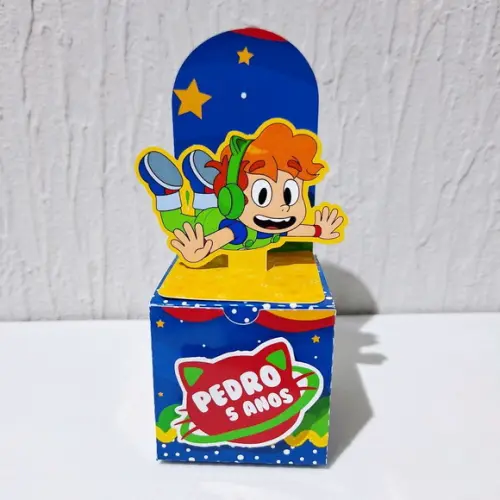Caixa Cubo Cenário - Gato Galáctico