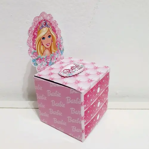 Caixa Cubo (penteadeira)- Barbie