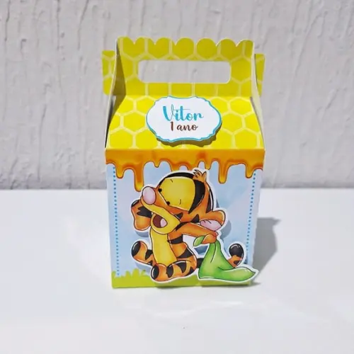 Caixa Maletinha - Ursinho Pooh Aquarela