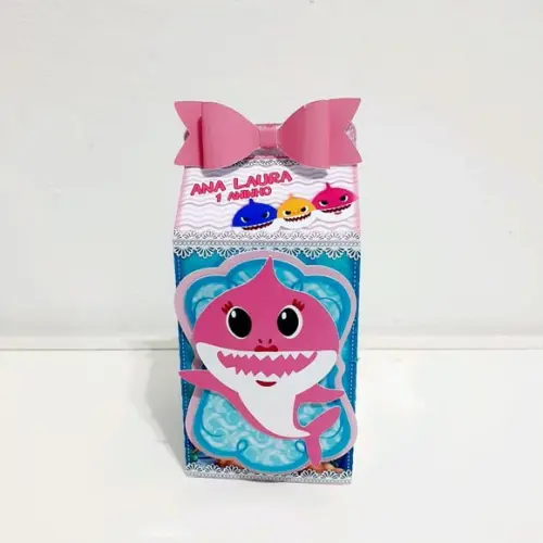 Caixa Milk - Baby Shark Rosa