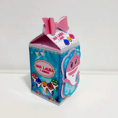 Caixa Milk - Baby Shark Rosa