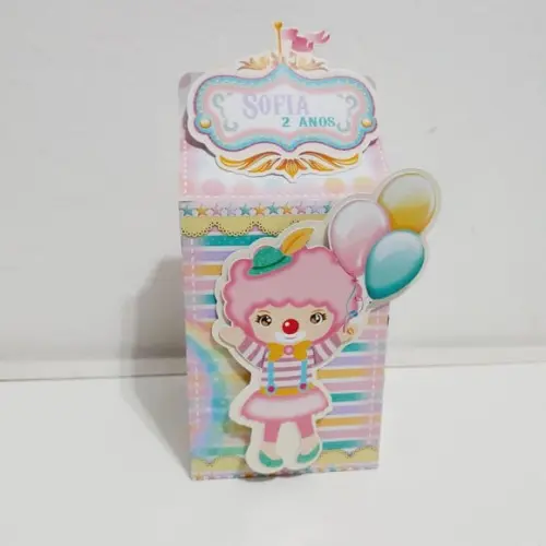 Caixa Milk - Circo Rosa