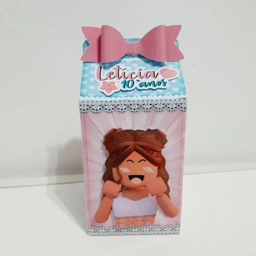 Caixa Milk - Roblox Rosa