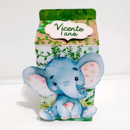 Caixa Milk - Safari Aquarela