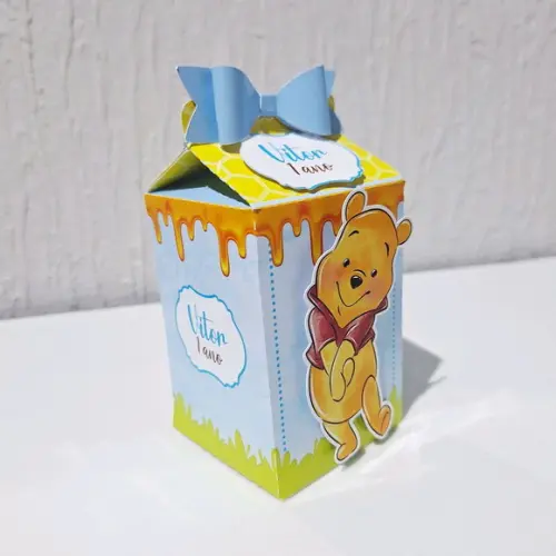 Caixa Milk - Ursinho Pooh Aquarela