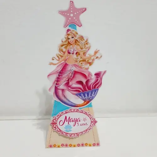 Caixa Piramide - Barbie Sereia