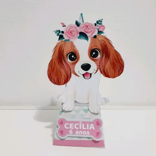 Caixa Pirâmide - Cachorrinhas