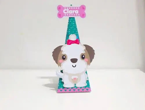Caixa Pirâmide - Cachorrinho