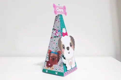 Caixa Pirâmide - Cachorrinho