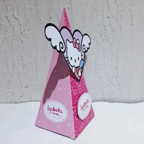 Caixa Piramide - Hello Kitty Pink