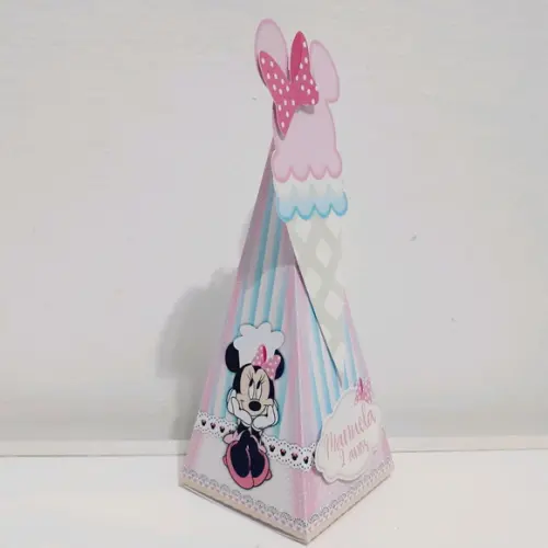 Caixa Piramide - Minnie Confeiteira