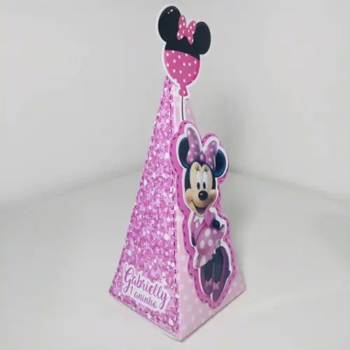 Caixa Pirâmide - Minnie Rosa