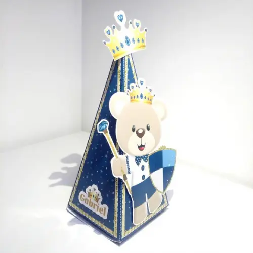 Caixa Piramide - Ursinho Realeza