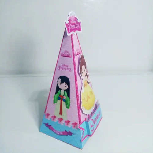 Caixa Piramide- Princesas Cute