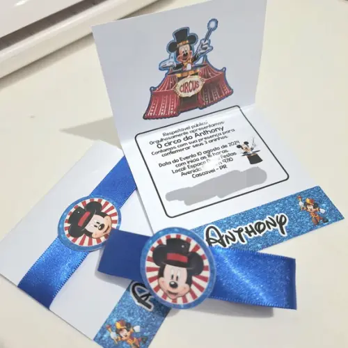 Convite - Circo do Mickey