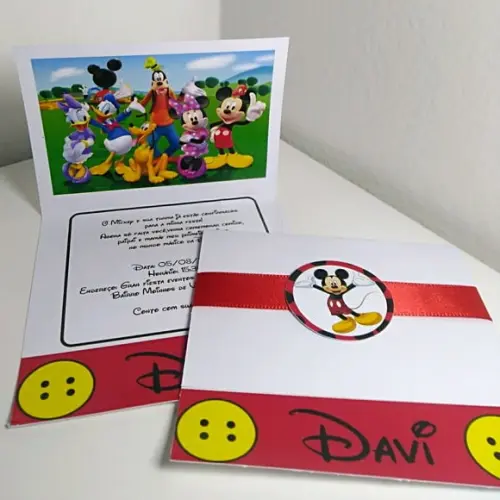Convite - Turma do Mickey