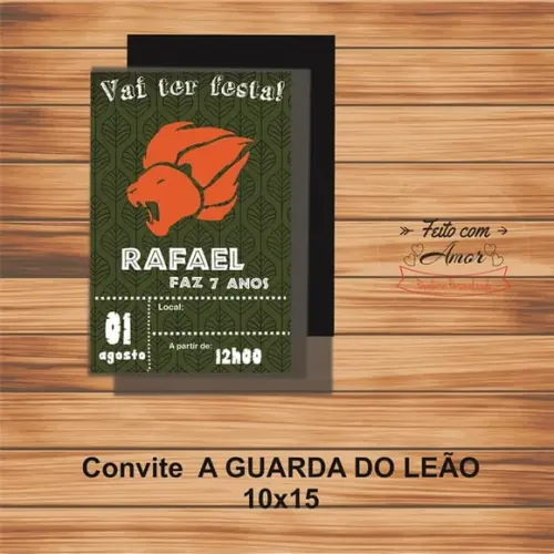 Convite a Guarda do Leão ( 25 Unidades)