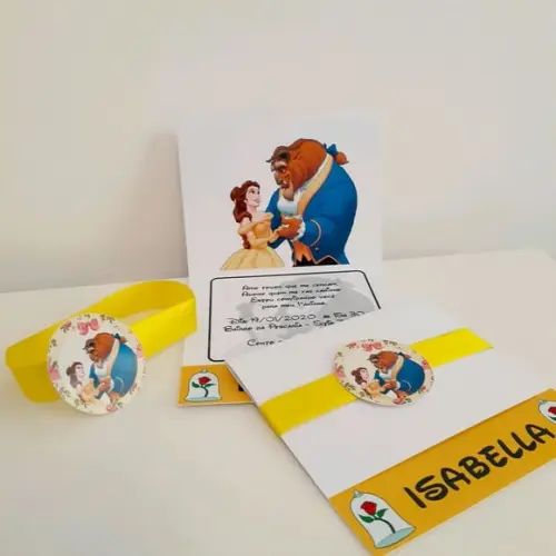 Convite Bela e a Fera
