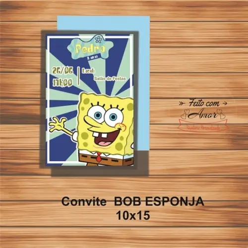 Convite Bob Esponja