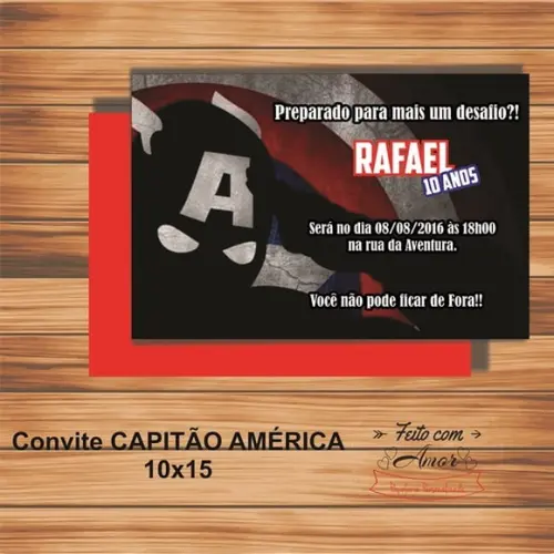 Convite Capitão América