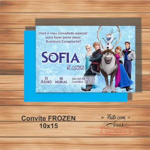 Convite Frozen 10x15