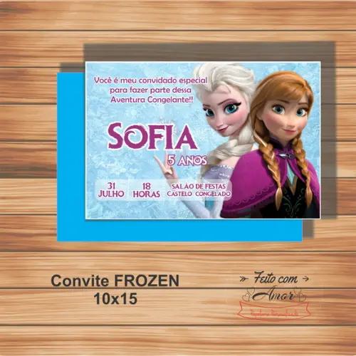 Convite Frozen 10x15
