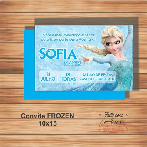Convite Frozen 10x15