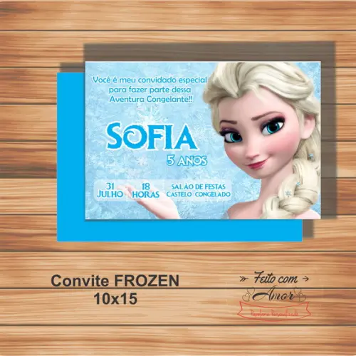 Convite Frozen 10x15