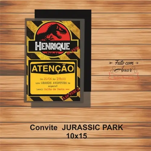 Convite Jurassic Park
