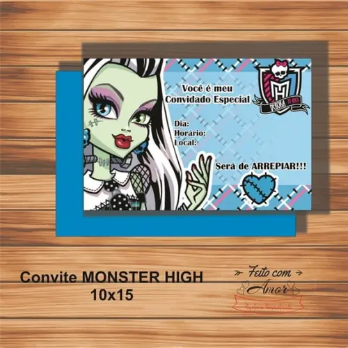 Convite Monster High ( Frankie High)